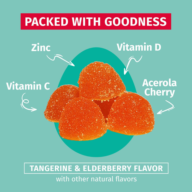 TEJA Immune Support Gummies for Teens with Vitamin D, VIT C, Zinc, and Acerola. Low Sugar Supplement, Daily Immunity Multivitamin for Age 12-17 Teenagers to Adults. 30 Gummies (2 Pack) 30 Count (Pack of 2)