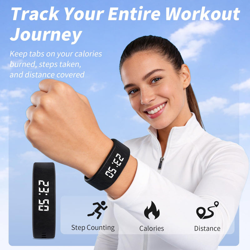 Vibrating Alarm Clock Silent Wristband for Heavy Sleepers Battery Wrist Watch Bands for Deaf Loud for Adults Wearable Bracelet Won't Wake Partner Band Vibration Wake up Extremely Deep Sleeper