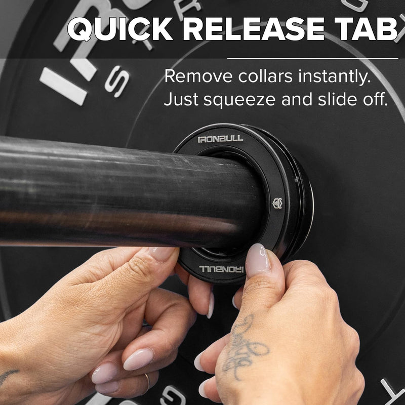 RapidGrip™ Barbell Collars – Automatic Locking Barbell Clamps for Olympic Weight Bars – Heavy Duty Barbell Clips for Gym, Weightlifting, Powerlifting & Cross Training – Quick Release, No Slip Black - BeesActive Australia