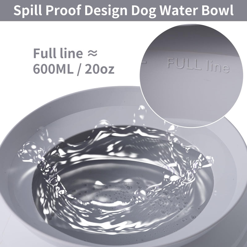 SLSON Spill Proof Dog Water Bowl for Cars,Collapsible No Splash Dog Travel Bowls Integrated Molding Portable Pet Bowl for Road Trip Truck,RV,SUV,Boat Accessories (Cold Grey) Cold Grey - BeesActive Australia