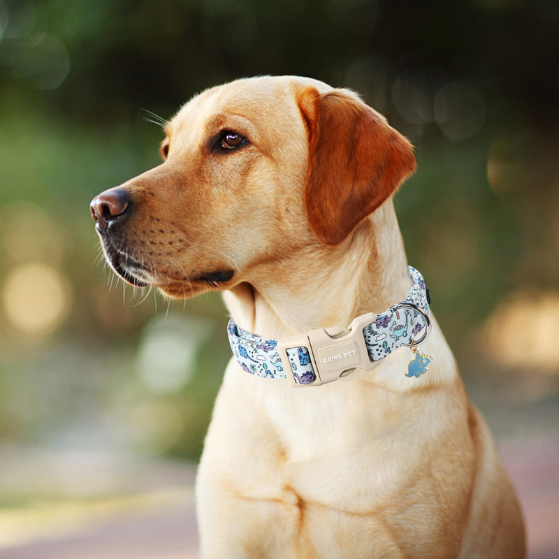 ARING PET Dinosaur Dog Collar-Cute Dog Collar for Small Dogs, Adjustable Dinosaur Print Pet Collars Puppy Collar for Small Medium Large Dogs - BeesActive Australia