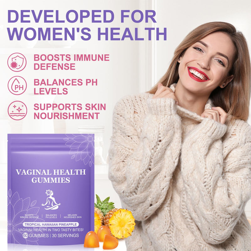 Probiotic Gummies for Women,Vaginal Health Supplement, Supports pH Balance & Immune System, Vegan & Gluten-Free, 60 Gummies
