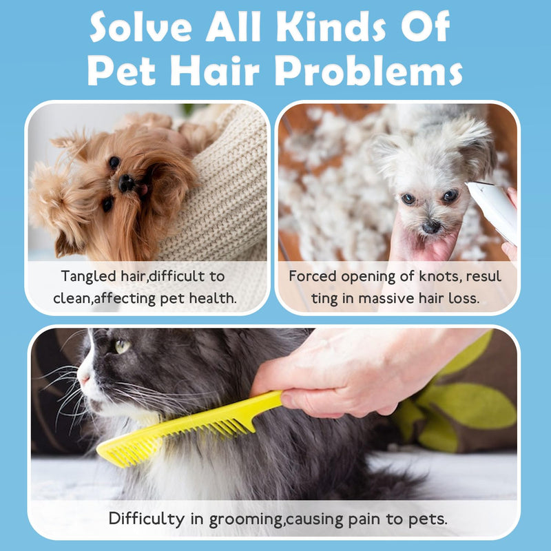 2 Pcs Pet Knotting Comb - 3 in 1 Grooming Tool for Cats and Dogs - Easy to Use - Removes Tangles and Knotted Hair - Suitable for All Pets - Professional Grooming at Home - BeesActive Australia