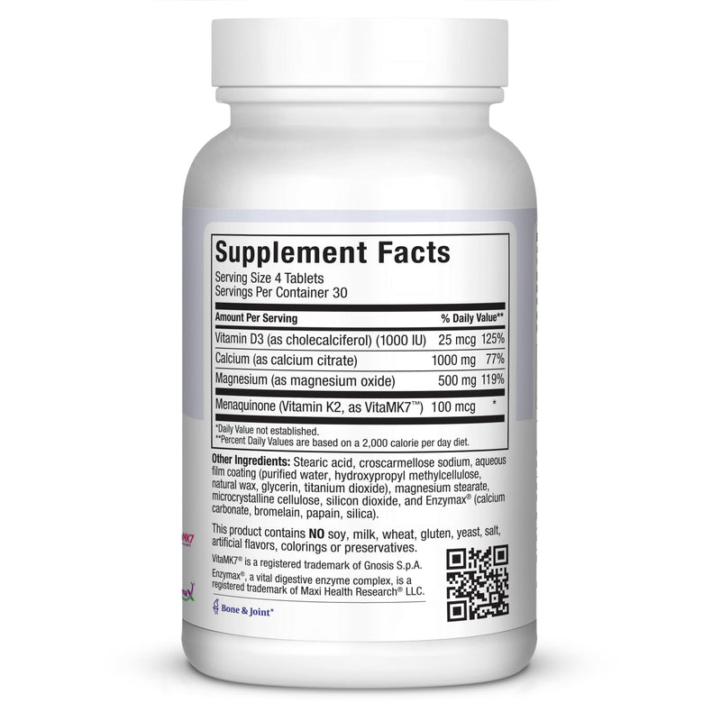 4-in-1 Calcium 1000mg with Vitamin D3 - Calcium Supplement for Women and Men with Vitamin K2 D3 1000 IU - Extra Strength Calcium Citrate for Bone and Heart Support (120ct) | Kosher | Calcium Magnesium with Vitamin D3 & K2 | Calcium Absorption & Bone Su...