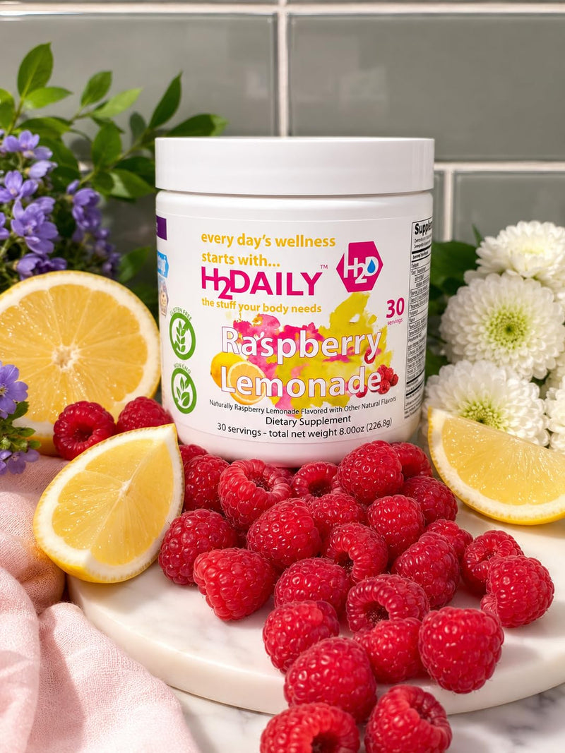 Health + Immunity + Hydration Electrolyte Drink Mix, 30-Serving Tub, Vitamins B, C & D, Zinc & Elderberry, Organic Cane Sugar, No Artificial Dyes, GMO & Gluten Free (Raspberry Lemonade) Raspberry Lemonade