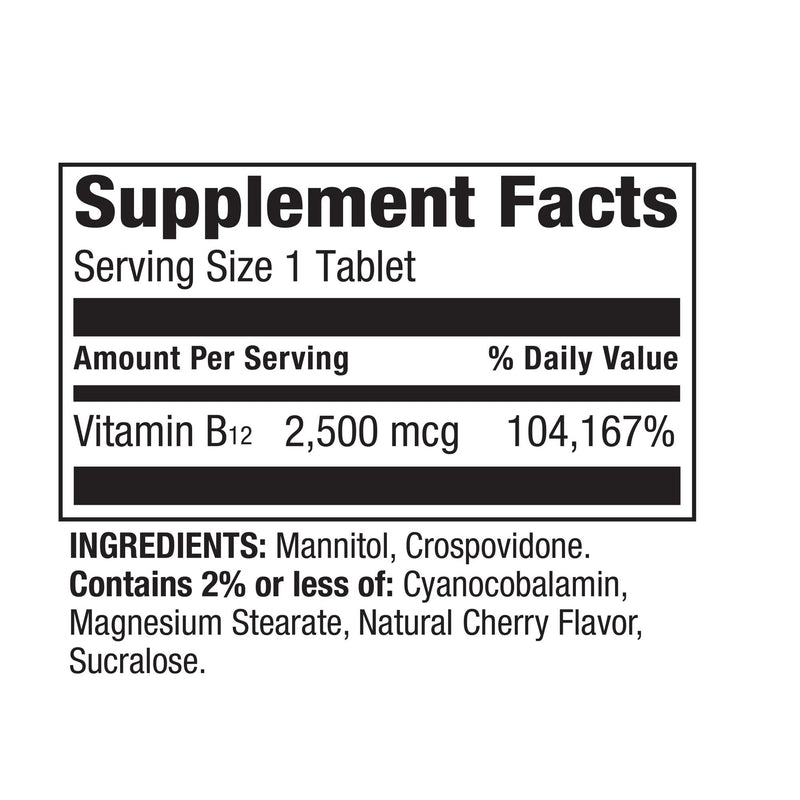 Spring Valley Vitamin B12 Quick-Dissolve Tablets Dietary Supplement | Vitamin B12 2500 mcg | B Vitamins | Vitamin B12 Complex for Women and Men | 120 Tablets Bundle with Lual's 45 Diabetes Decoded