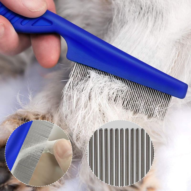 Pack of 7 flea combs for cats, flea combs for dogs, lice combs, flea combs, stainless steel lice combs, flea combs for cats, flea tear stain remover combs for removing fleas and lice - BeesActive Australia