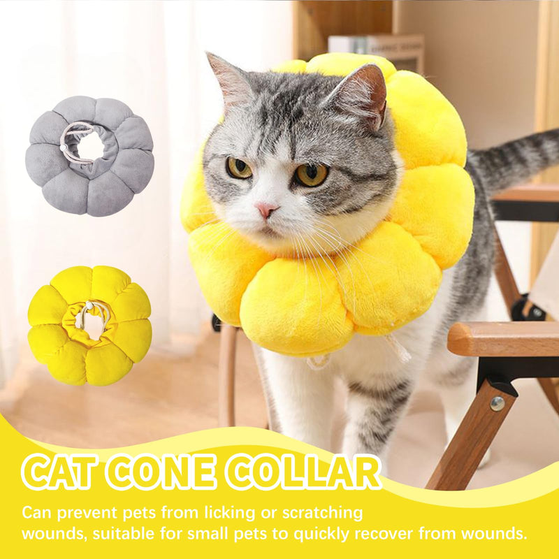 GUTERTOP Pack of 2 Cat Neck Brace, Adjustable Cat Collar, Sunflower Neck Brace for Pet Recovery, Protection from Licking - BeesActive Australia