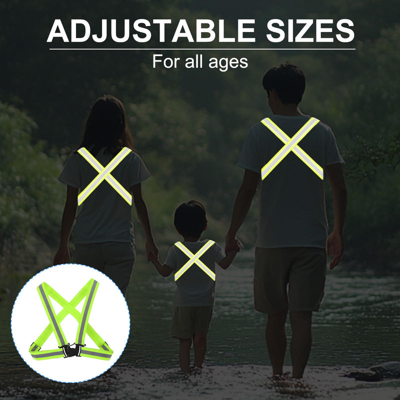 PATIKIL Adjustable Reflective Running Belt Green/Pink