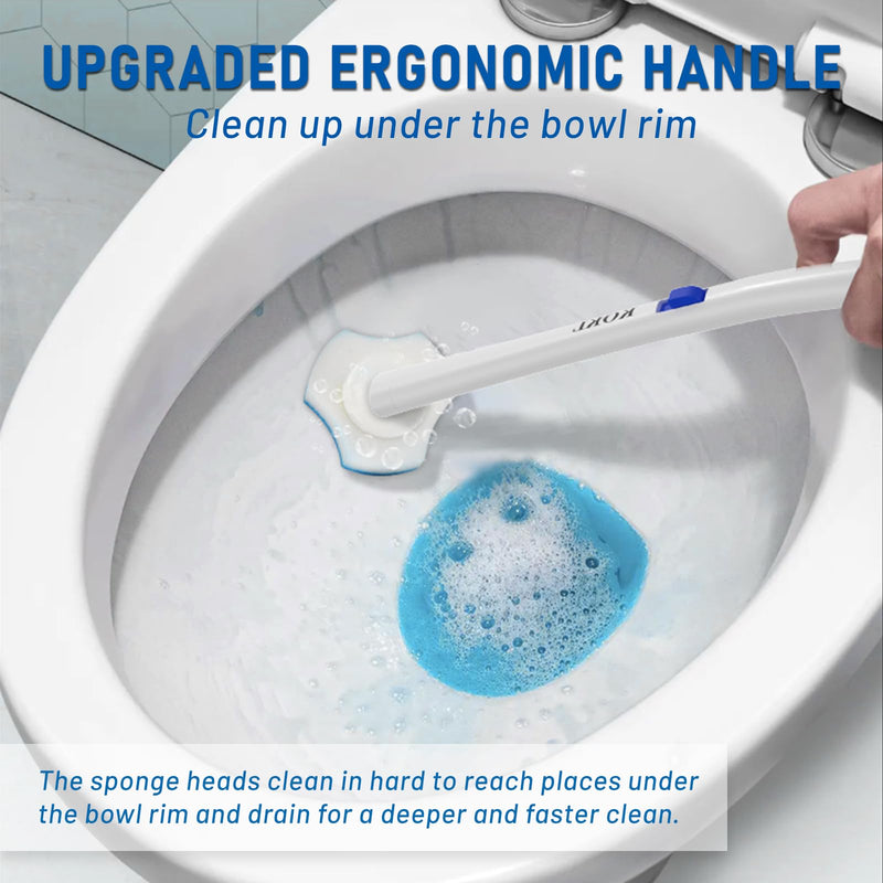 Disposable Toilet Brush, Toilet Bowl Cleaner Brush with 50PCS Toilet Brush Refills, Toilet Cleaner Refill Pads, Disposable Toilet Bowl Brush and Storage Caddy for Bathroom Cleaning(1-Set) 1-SET - BeesActive Australia
