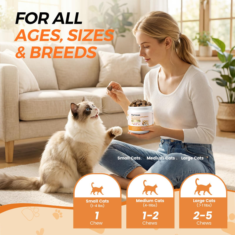 Cat Multivitamin Supplement, Supports Immune System & Energy, Meets Nutritional Needs During Development, Gestation & Postnatal, Contains Multiple Vitamins & Minerals