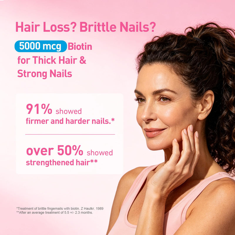 15-in-1 Multivitamin for Women, 90 Tablets, 30-Day Supply | 5000mcg Biotin+Beauty Blend, 7 High-Potency B Vitamins, D3 & Calcium, Hair|Skin|Nail Health, Energy, Immunity & Bone Support