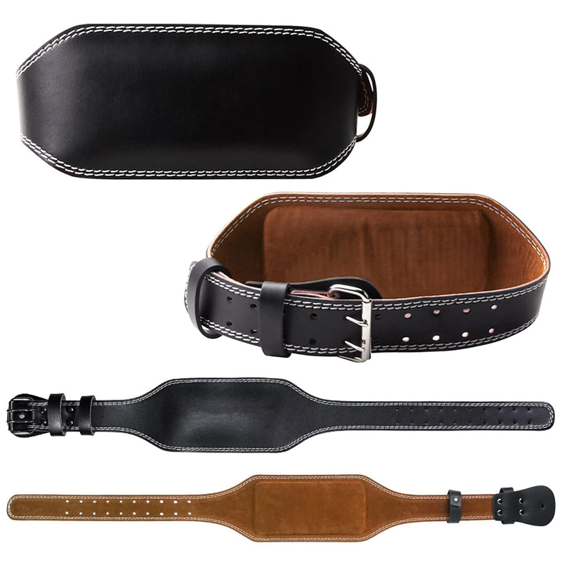 Luwint Weight Lifting Belt, 5.9" Wide PU Leather Belt with Lower Back Support, Gym Bodybuilding Belt with Lifting Straps for Powerlifting & Weightlifting Medium - BeesActive Australia