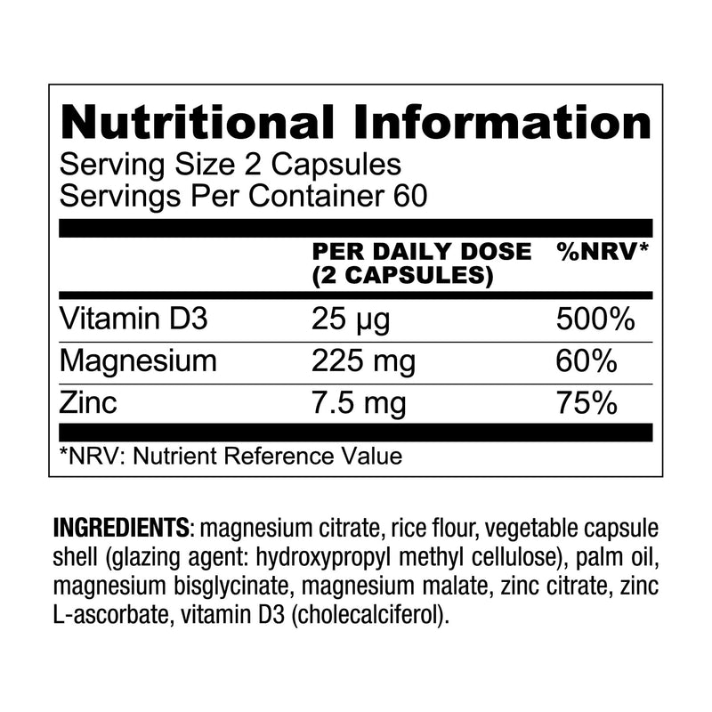 Live Conscious Magnesium Zinc & Vitamin D3 - Bioavailable Forms of Magnesium - Malate, Glycinate, Citrate - MagWell Bone & Heart Health, Immune System Support - 120 Capsules (2-Pack) 120 Count (Pack of 2)