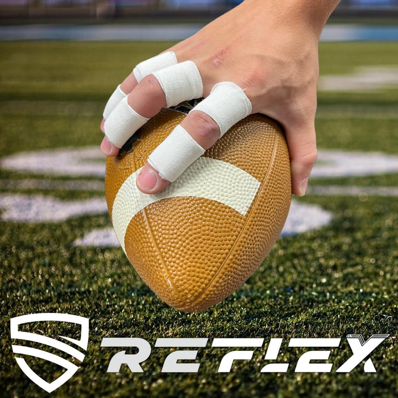 Shield Cleat Spatting Tape | Stretch Athletic Tape, Ankle Tape, Tear by Hand, Made in USA, Thin, Flexible, Elastic Sports, Spatting, Football, 6 Pack 2 Inch Arctic White - BeesActive Australia