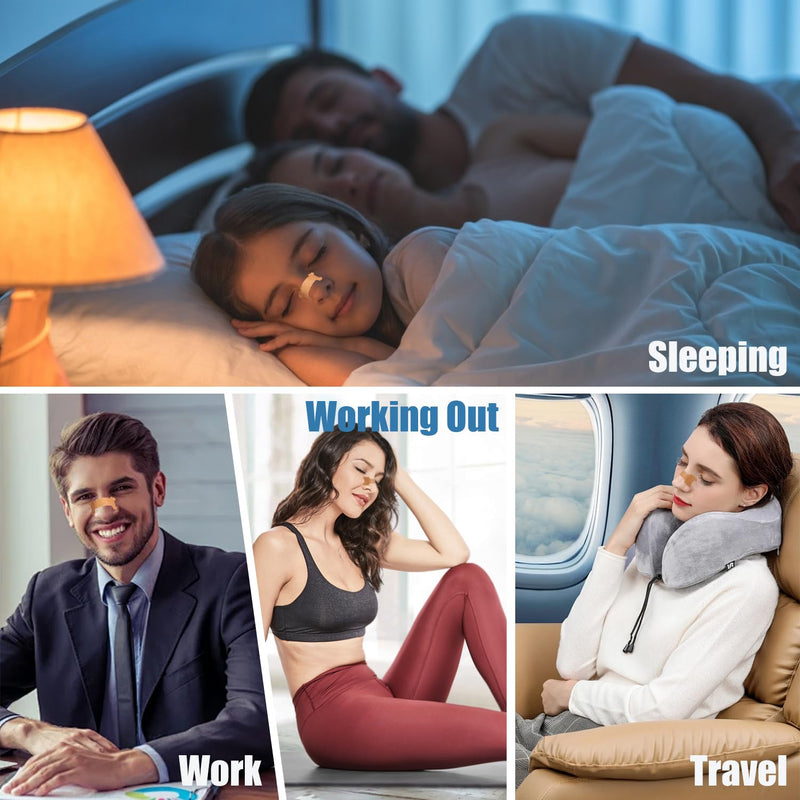 Nasal Strips - 120 Count Nasal Strips for Snoring, Extra Strength Tan Nasal Breathing Strips to Improve Sleep, Instant Nasal Congestion Relief Caused by Colds & Allergies Extra Large