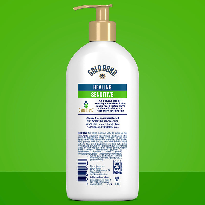 Gold Bond Healing Sensitive Daily Body & Face Lotion for Dry, Sensitive Skin, 13 oz. 13 Fl Oz (Pack of 1) - BeesActive Australia