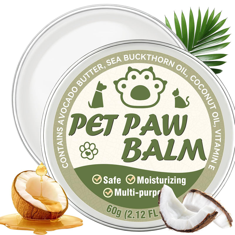 Dog Paw Balm & Nose Balm, Lick-Safe & Moisturizing | All-Natural Moisturizer & Soother for Dry | Deep Repair for Dry, Cracked Paws | Horse Hoof and Joint Care Friendly (Value Size 2.12oz) Value Size 2.12oz