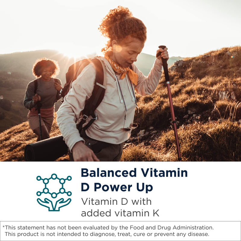 Designs for Health Vitamin D Synergy - 2000 IU Vitamin D with K Supplement - Supports Healthy Moods, Bone Health + Immune Health for Adults - VIT D3 + Vitamin K - Gluten Free + Non-GMO (120 Capsules) 120 Count (Pack of 1)