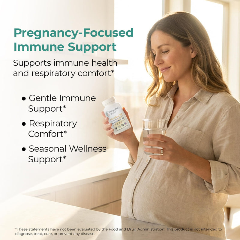 Immune and Respiratory Support – Vitamin C, Zinc, B6, D3 & Magnesium | OB/GYN Formulated, Pregnancy-Safe Immune Support, Easy-to-Take Vegetarian Capsules 60 Ct