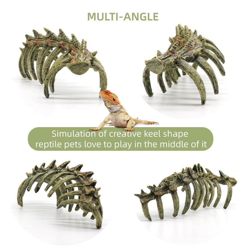 relaqcc Aquarium Skull Animal Skeletons, Reptile Tank Accessories, Fish Tank Decorations for Amphibians, Betta Fish, Shrimp, Hermit Crab, Leopard Gecko - BeesActive Australia