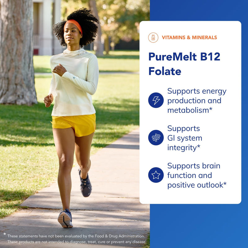 Pure Encapsulations PureMelt B12 Folate, 90 Lozenges | Active B Vitamin with L-5-MTHF, Metabolism Support and Red Blood Cell Function*, Non-GMO and Vegan