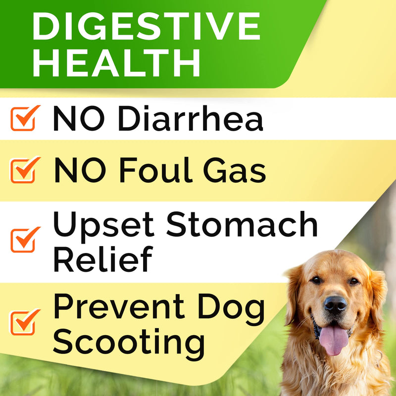 StrellaLab Dog Probiotics Treats for Picky Eaters - Digestive Enzymes + Prebiotics - Chewable Fiber Supplement - Allergy, Diarrhea, Gas, Constipation, Upset Stomach Relief - Improve Digestion&Immunity 120Ct (Bacon)
