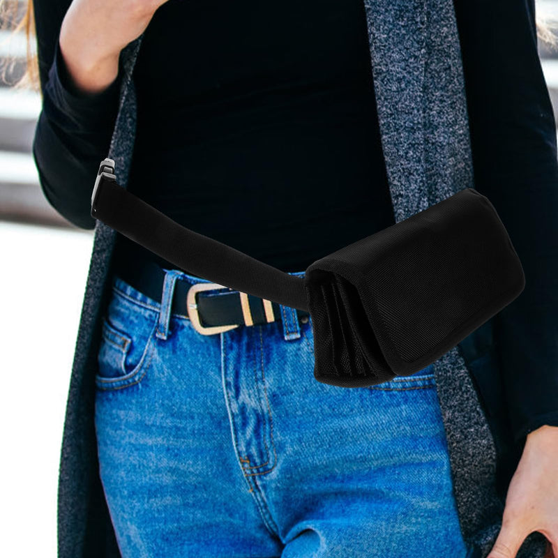 Fanny Packs for Women Belt Fanny Bag Waist Bag Cashier Small Change Ticket Miss Black Cashier (23.00x6.00x8.00 CM) - BeesActive Australia