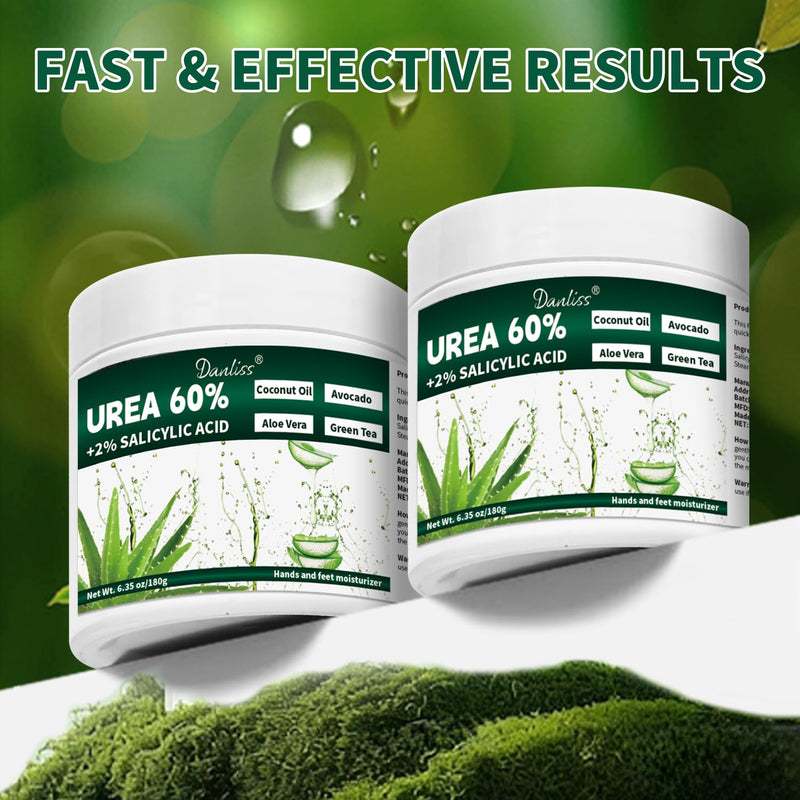 Urea Cream 60% with 2% Salicylic Acid – Unscented 60 Percent Urea Maximum Strength for Dry, Cracked Heels, Hands, Knees, and Elbows. Dead Skin Remover & Callus Repair Treatment 6.35 oz