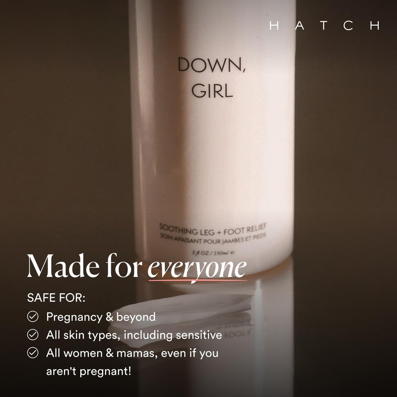 HATCH Down, Girl Cooling Leg + Foot Cream - Maternity Skin Care for Swollen Limbs - Ginger + Mint Cooling Cream for Feet - Gel-Based Soothing Foot Cream - Pregnancy Skin Care - 5oz 5 Fl Oz (Pack of 1) - BeesActive Australia