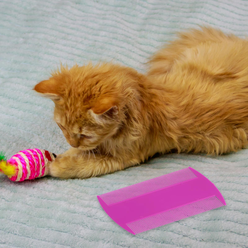 Flea Comb Lice Comb Double Sided Dandruff Comb Cat Comb Plastic Flea Comb for Cats Fine Teeth Pet Comb for Cat Dog To Keep Skin Healthy And Hair Soft 14 Pcs (Multi-color) - BeesActive Australia