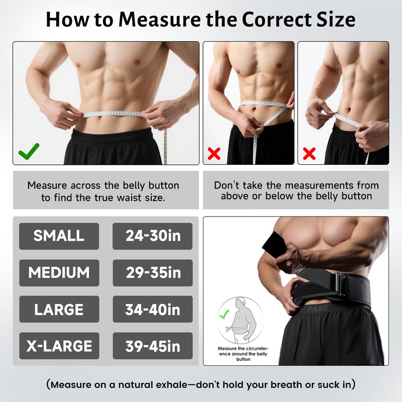MANUEKLEAR Gym Weight Lifting Belt Weight Lifting Workout Weightlifting Powerlifting Belt for Men Women - 7.5inch - Bodybuilding Fitness Back Support for Cross Training, Squats, Lunges L（34-40 inches) Black