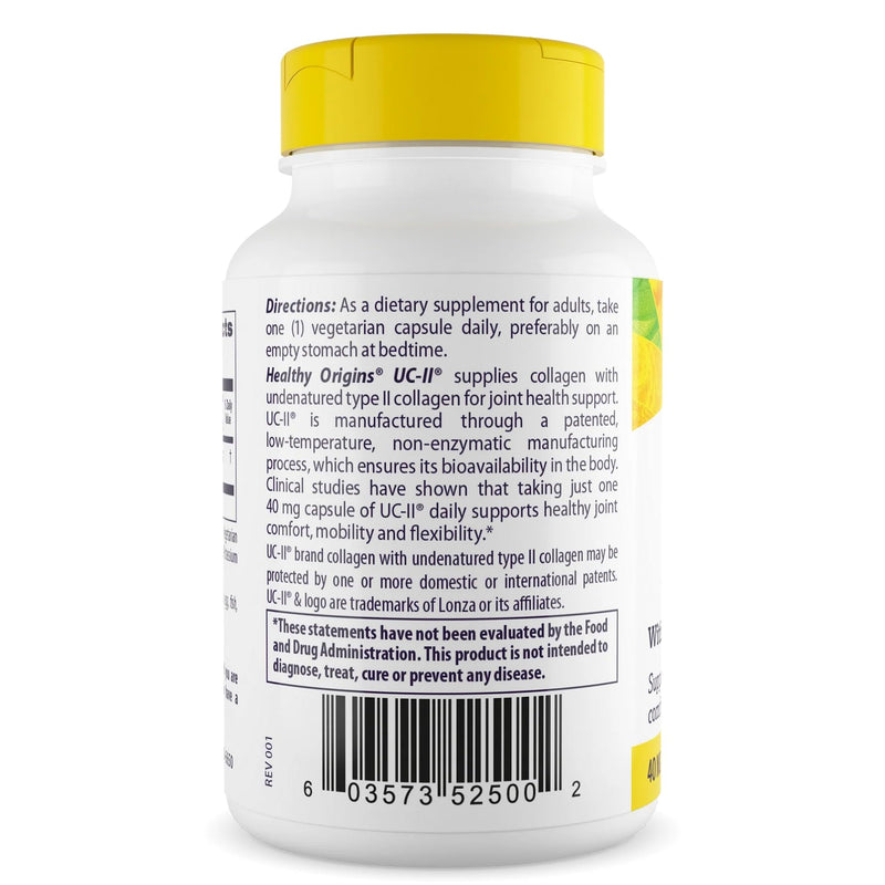 Healthy Origins UC-II Collagen 40 mg, 60 Veggie Caps 60 Count (Pack of 1)