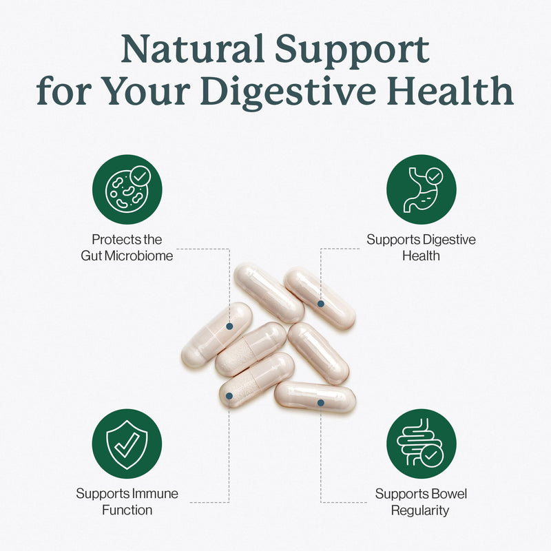 Dr. Fuhrman Prebiotic and Probiotic for Women & Men | Flora Biotect Natural Support for Digestive Health & Gut Biome | Provides Bloating Relief & Bowel Regularity | 20 Billion Live Strains | 60 Caps