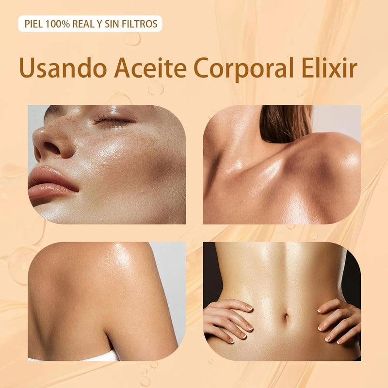 Curezpro Elixir Body Oil - Lightweight Firming & Hydrating Body Oil - 100ml | with Sweet Almond, Argan, Shea, Cocoa Butter & Vitamin E - For Dry, Dull, Mature-Looking Skin