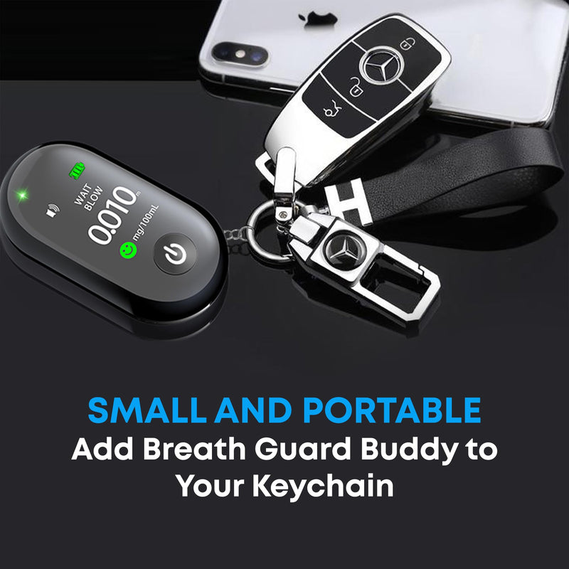 Breath Guard Buddy Breathalyzers for Alcohol - No Contact Portable Breathalyzer Keychain Fast Accurate Home Alcohol Test, BAC Alcohol Breathalyzer Tester with Easy USB-C Charging - BeesActive Australia