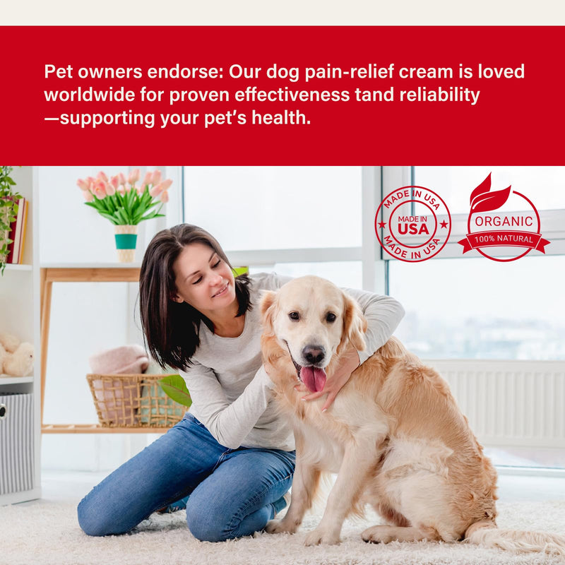 Natural Dog Pain Relief Balm with DMSO, Magnesium & Castor Oil – Supports Joint Mobility & Reduces Swelling & Discomfort, Dog Pain Relief Anti-Inflammatory Support - 60 g