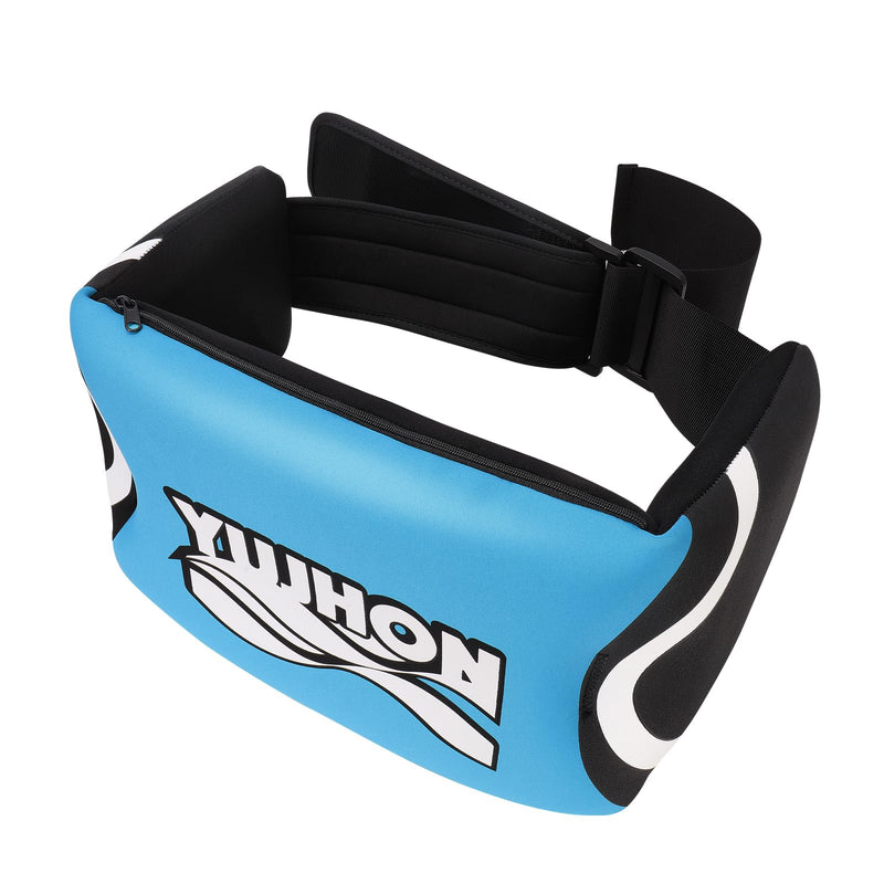 Swim Belt for Adults, Adjustable Flotation Belt,Water Aerobics Belt with Zippered Pocket,3-Section EPE Bouovancy Floating Belt for Aqua Jogging,Pool Exercise Equipment Hoop & Loop