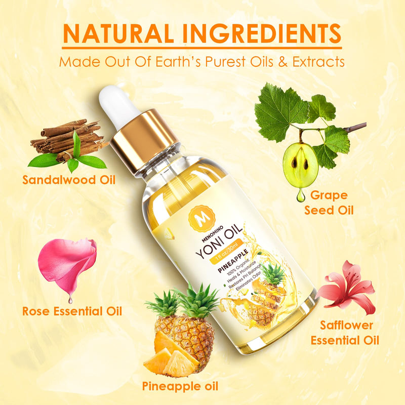3 Pack Yoni Oil Feminine Oil for Women pH Balance - Feminine Deodorant with Pineapple Peach Strawberry Essential Oil, 1 fl oz/pc strawberry peach pineapple - BeesActive Australia