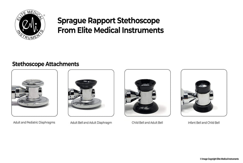 EMI EBL-430 Navy Sprague Stethoscope and Large Adult Cuff (See Large Cuff Size: 33 cm to 51 cm | 13 inch to 20 inch) Aneroid Sphygmomanometer Manual Blood Pressure Set Large Adult Cuff Set - Navy
