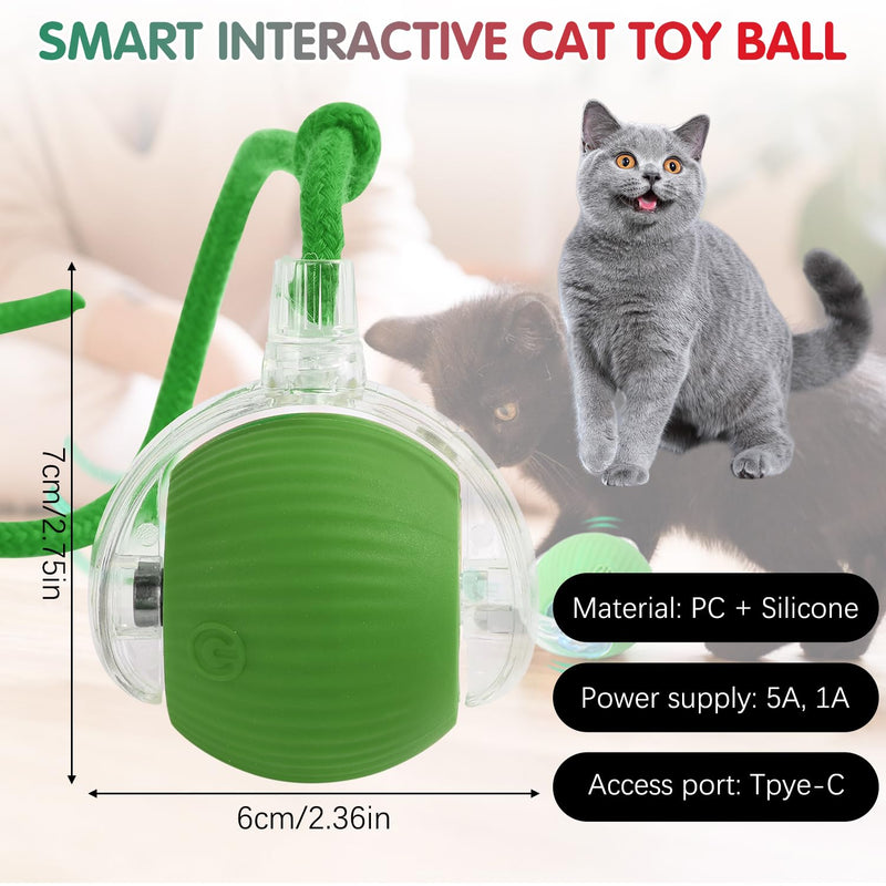 Interactive Cat Ball Toys, 360° Smart Automatic Moving Cat Balls, Self Rolling Interactive Cat Dog Ball, Electric Moving Peppy Pet Ball Toy for Indoor Cat Kitten Exercise to Keep Them Busy (3 Pcs) - BeesActive Australia