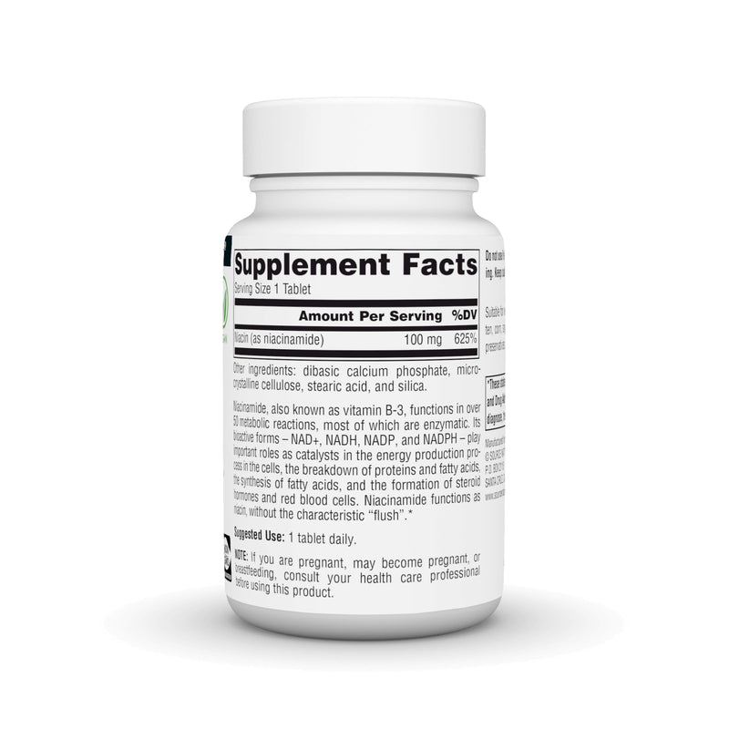 Source Naturals Niacinamide B-3, Dietary Supplement - 100 mg- 250 Tablets 1