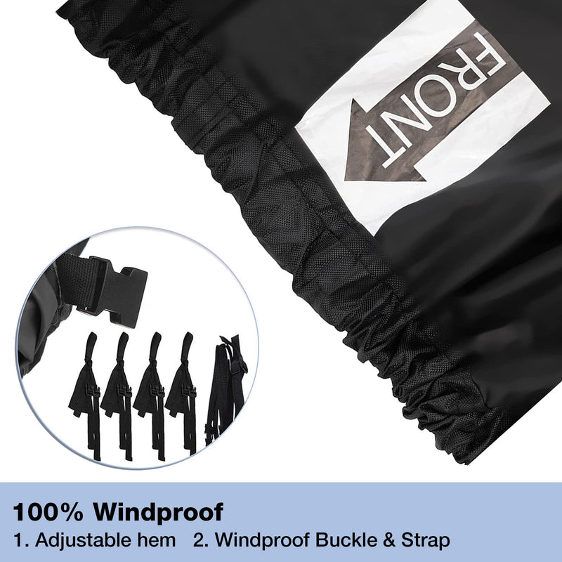 NEVERLAND Trailerable Boat Cover Waterproof Heavy Duty Marine Grade Polyester Canvas Fits V Shape/V-Hull and Tri-Hull Runabouts, Pro-STYL, Bass Boats (Boat Length 17-19ft, Beam Width up to 102",Black) Black C: 17'-19' Long, Beam width up to 102"