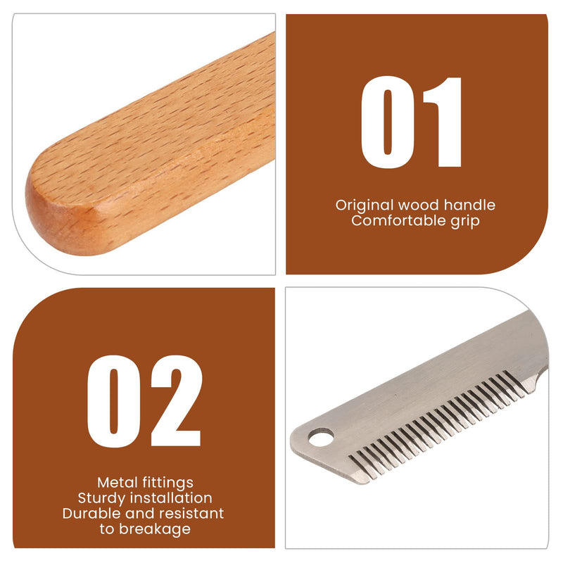 Pet Grooming Tool: Multifunction Remove Floating Hair Comb with Wood Handle for Cats and Dogs - BeesActive Australia