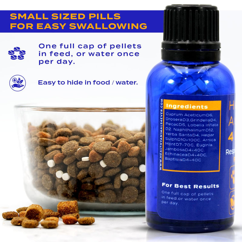 HealthyAnimals4Ever All-Natural Rabbit Respiratory Treatment | Effective Homeopathic Support for Respiratory Health | Preventive Care for Snuffles & URI Rabbit Breathing Relief Tablets | 300 Count - PawsPlanet Australia