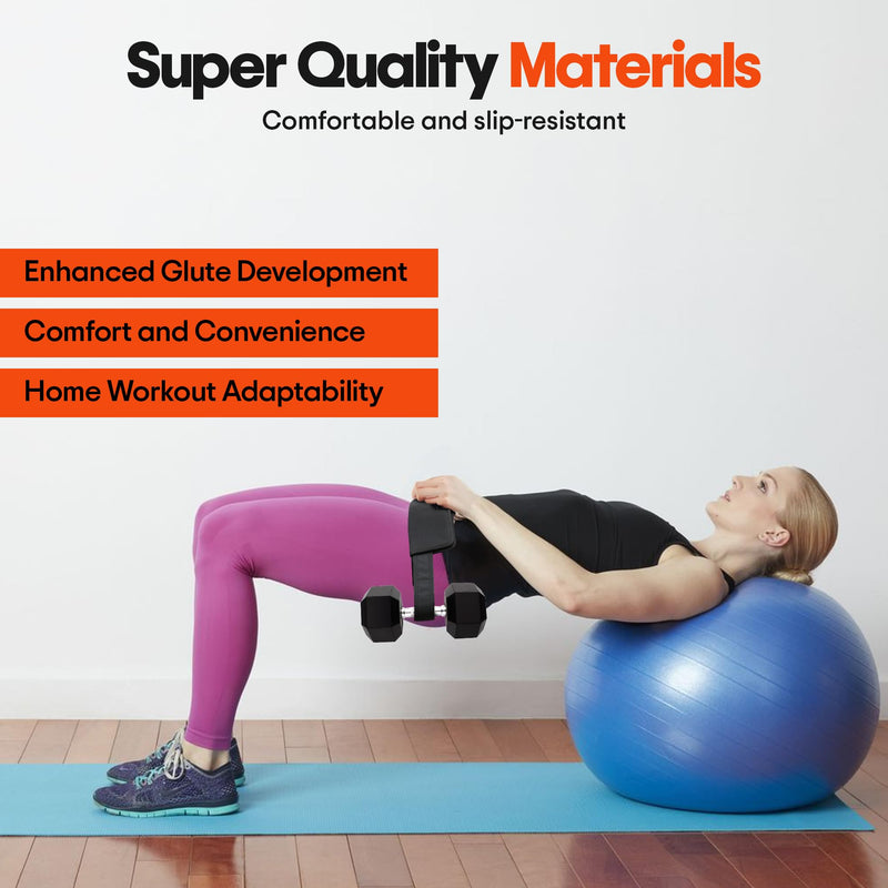 Exercise Hip Thrust Belt – Portable & Adjustable Glute Training Belt for Hip Thrusts, Squats & Glute Activation | Supports Dumbbells & Kettlebells for Gym & Home Workouts - BeesActive Australia