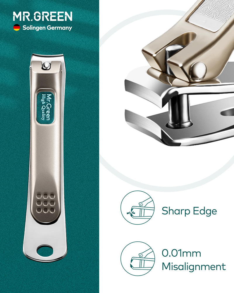 MR.GREEN Nail Clipper 4Pcs Set, Stainless Steel Manicure Pedicure Set, Medical Grade Grooming Kit with Travel Case Gift Box for Man & Woman Mr-6105