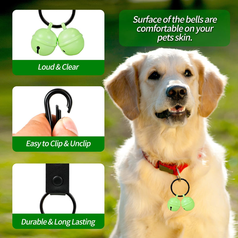 Bells for Dog Collar, Extra Loud Dog Cat Glow Bell for Pet Tracking & Saving Wildlife, Birds, Durable Iron Split Ring & Lobster Bell Clip - BeesActive Australia