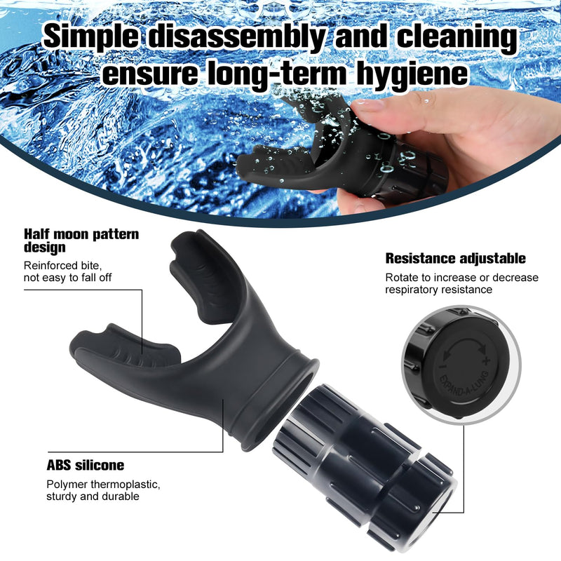 Breathe Trainer,Muscle Trainer,Portable Adjustable Trainer for and Muscular Exercise - Suitability running Daily Fitness Training, Easy to Clean,for All（black） - BeesActive Australia