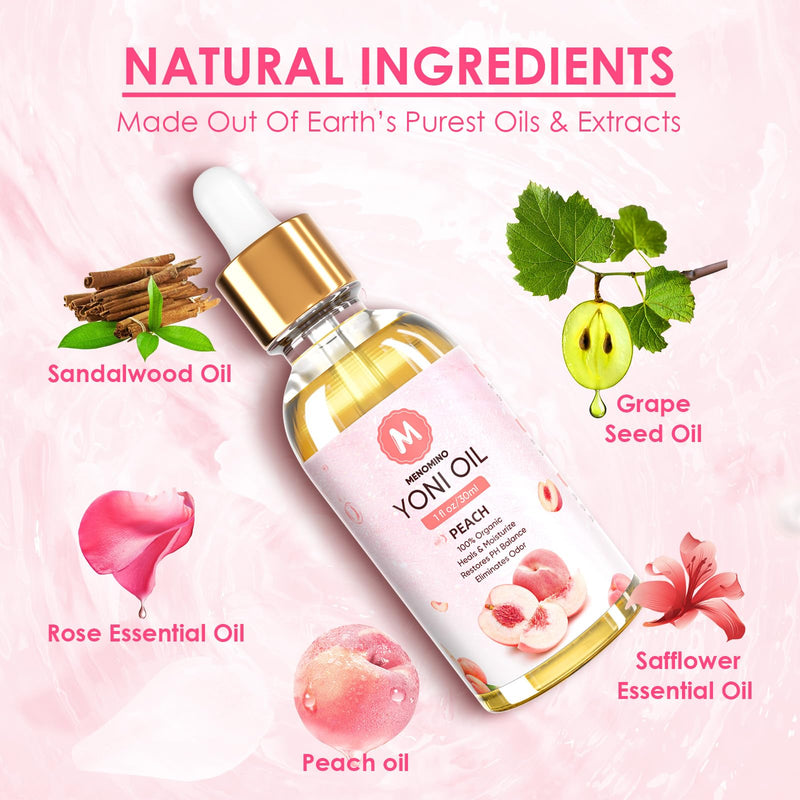 3 Pack Yoni Oil Feminine Oil for Women pH Balance - Feminine Deodorant with Pineapple Peach Strawberry Essential Oil, 1 fl oz/pc strawberry peach pineapple - BeesActive Australia